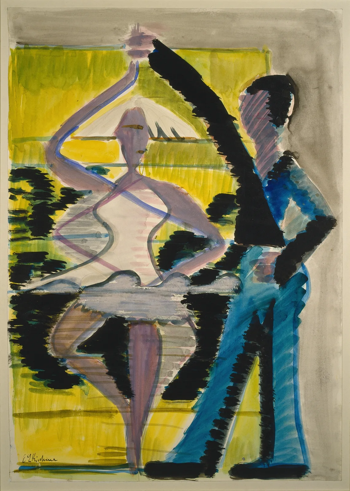 Pirouetting Dancer av Ernst Ludwig Kirchner