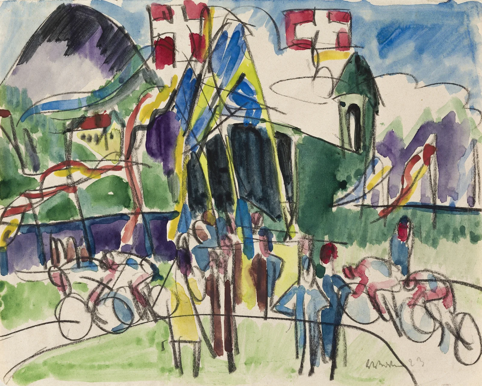 Radrennen av Ernst Ludwig Kirchner
