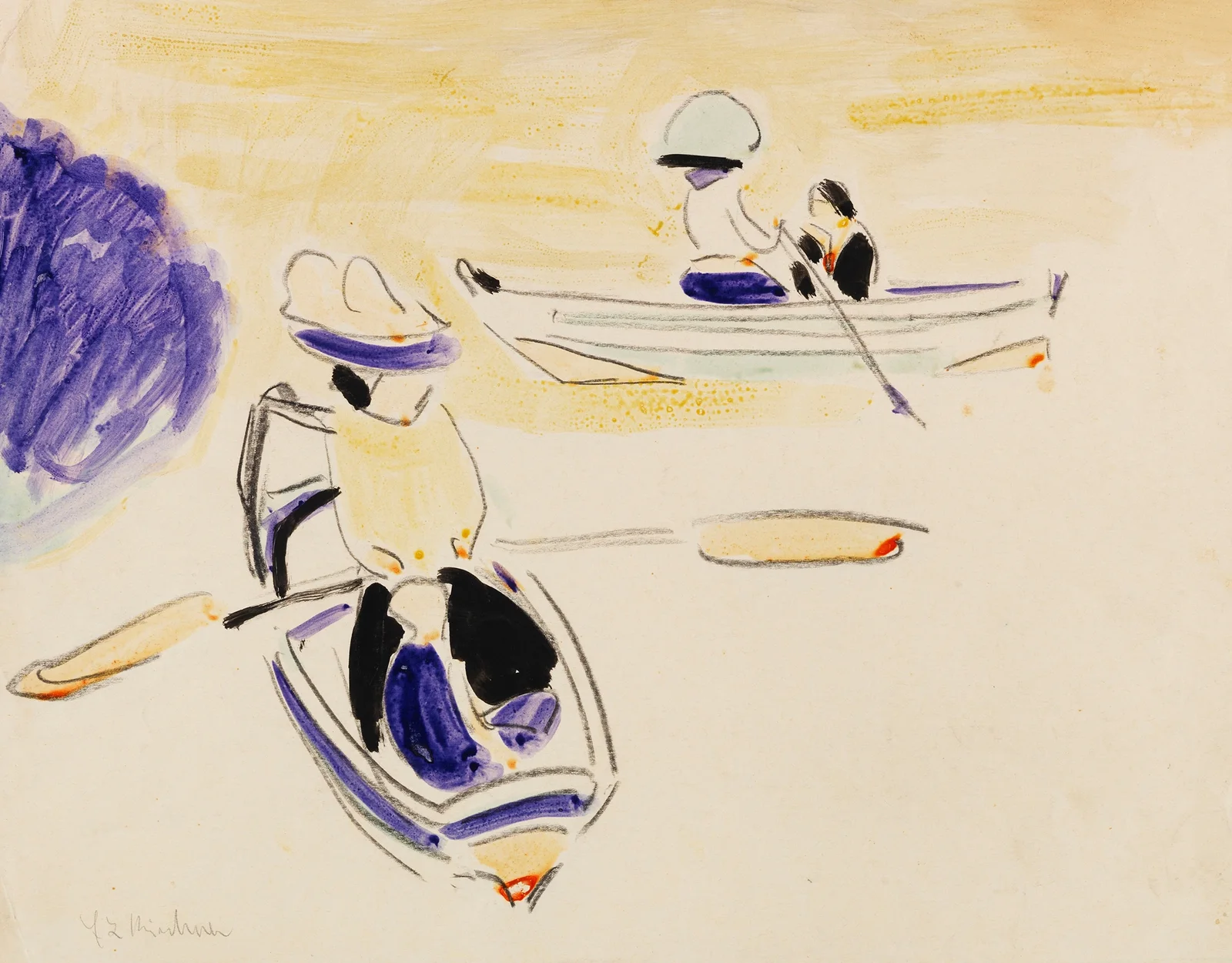 Ruderboote av Ernst Ludwig Kirchner