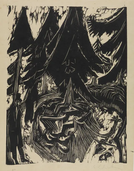 Sanatoriumsspaziergang av Ernst Ludwig Kirchner