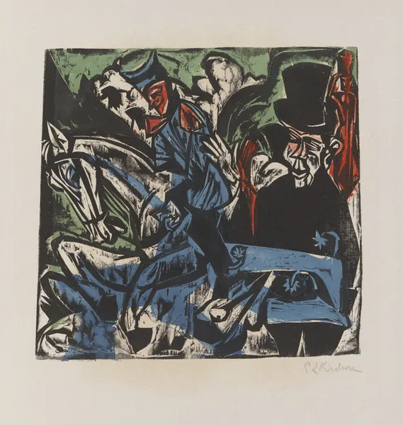 Schlemihl’s Encounter with the Little Grey Man on the Country Road av Ernst Ludwig Kirchner