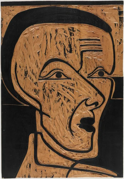 Selbstporträt, Zeichnungsstock av Ernst Ludwig Kirchner