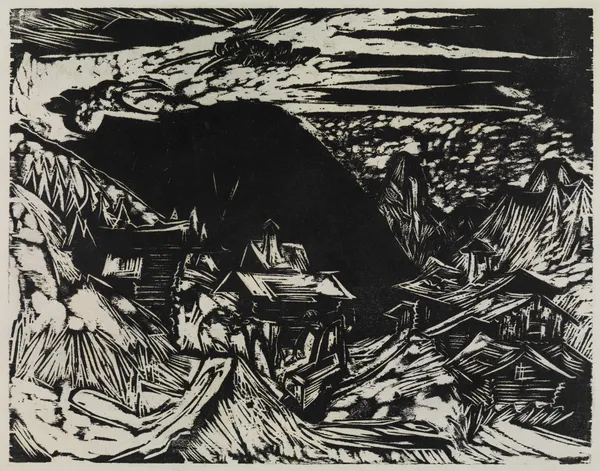 Stafelalp mit Altein und Tinzenhorn av Ernst Ludwig Kirchner