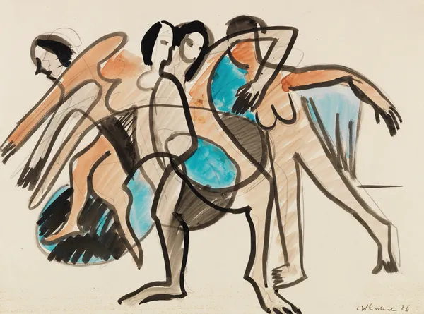 Tanzgruppe av Ernst Ludwig Kirchner