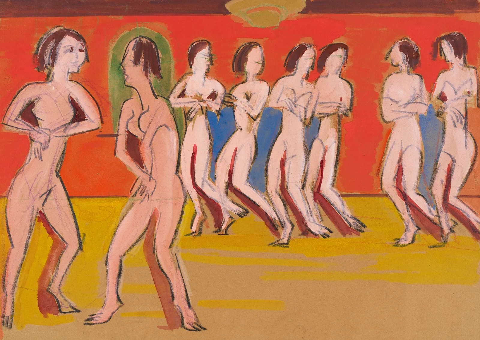 Tanzschule Wigman av Ernst Ludwig Kirchner