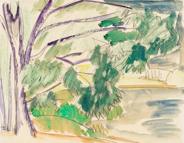 Unter Bäumen am See av Ernst Ludwig Kirchner