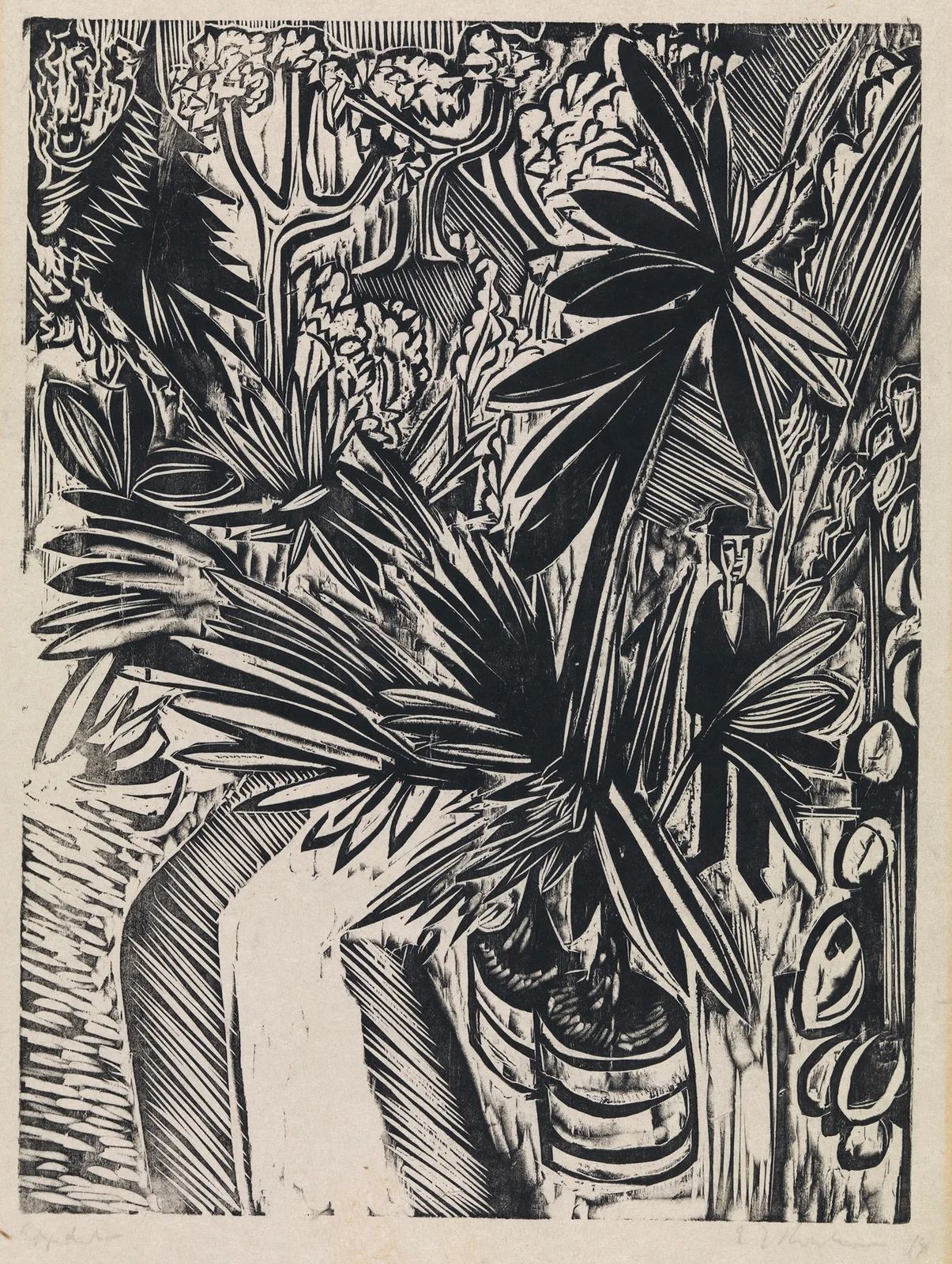 Væksthus. Jena av Ernst Ludwig Kirchner