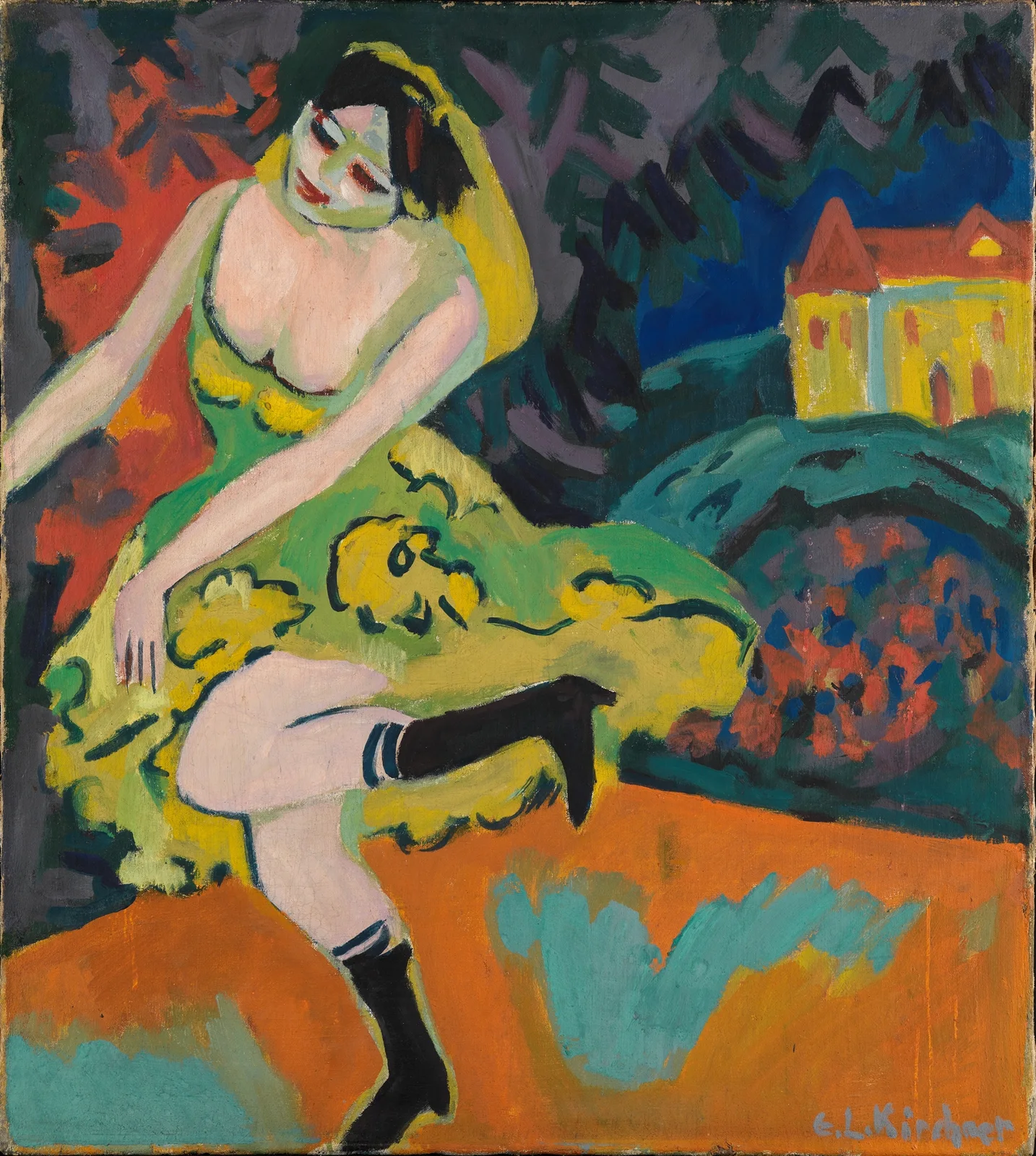 Varietétänzerin av Ernst Ludwig Kirchner
