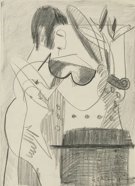 Violinistin vor Bild av Ernst Ludwig Kirchner
