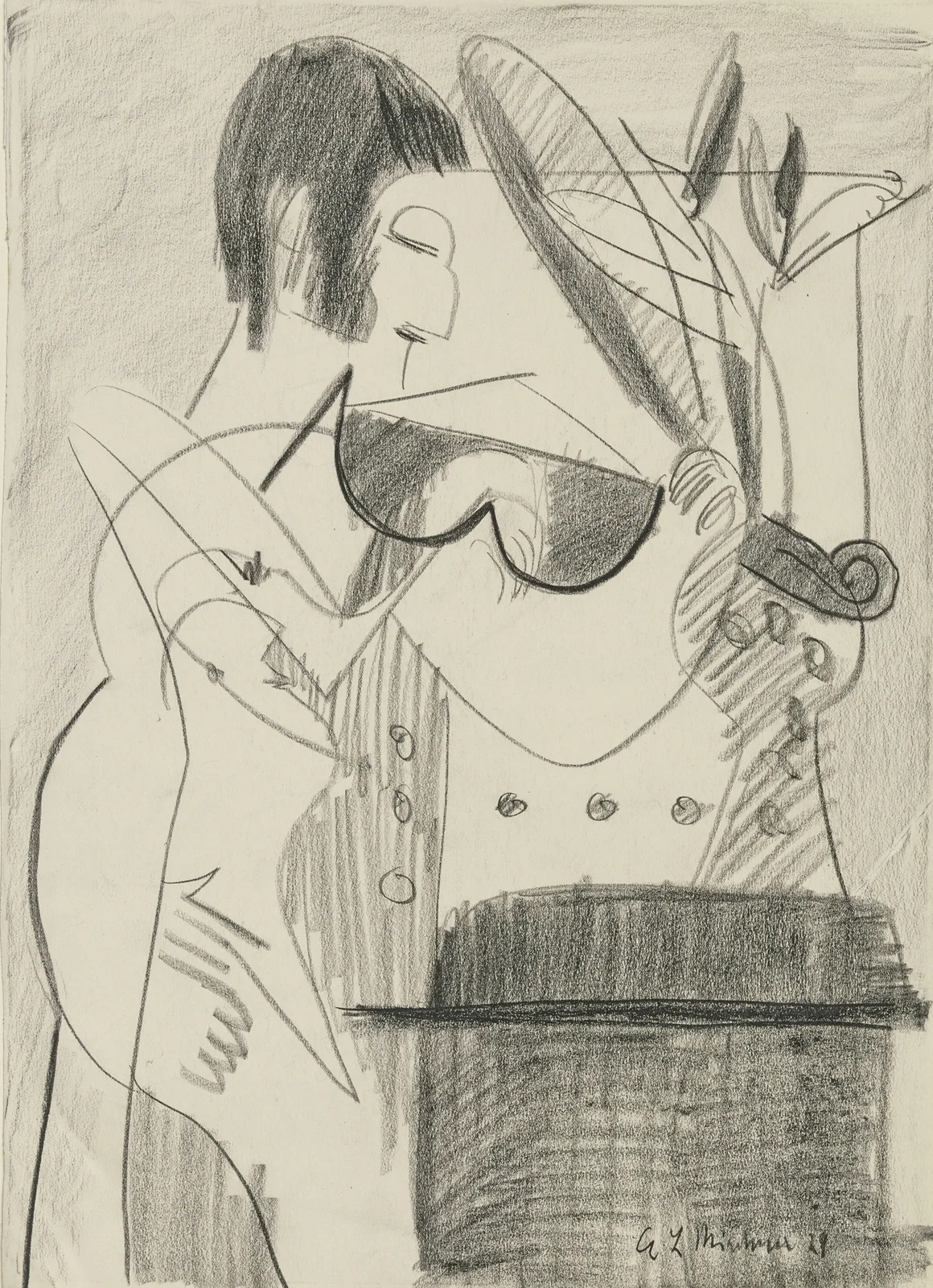 Violinistin vor Bild av Ernst Ludwig Kirchner