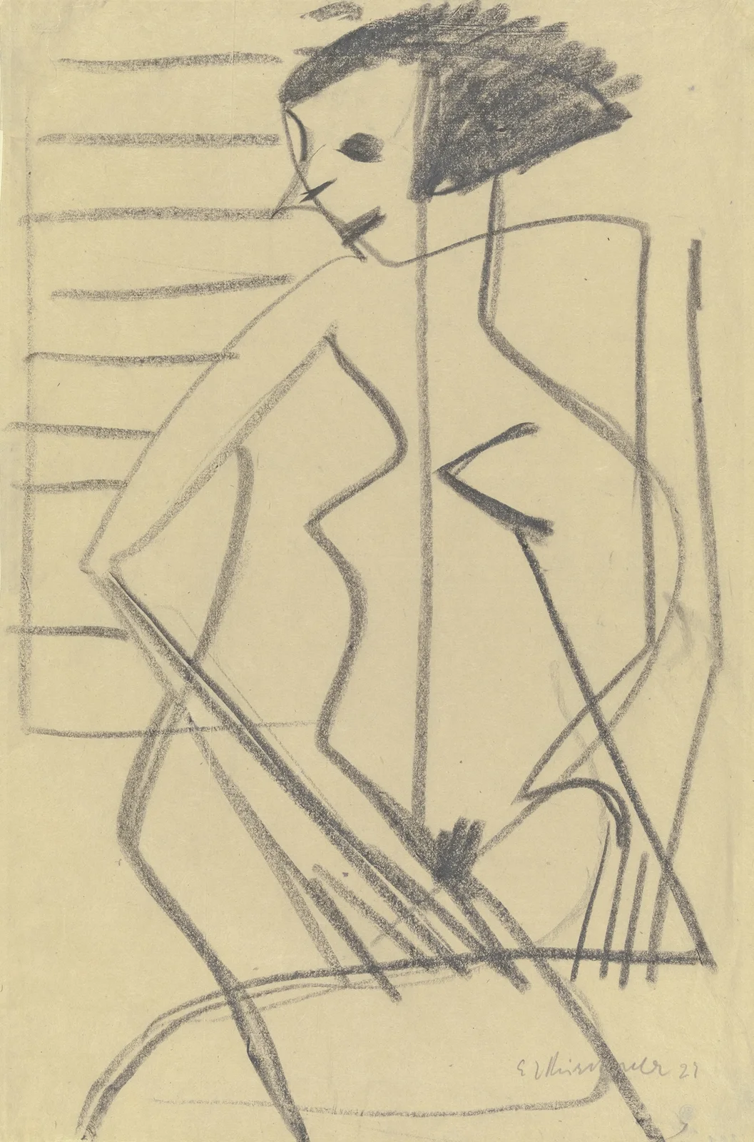 Weiblicher Akt, 1930 av Ernst Ludwig Kirchner