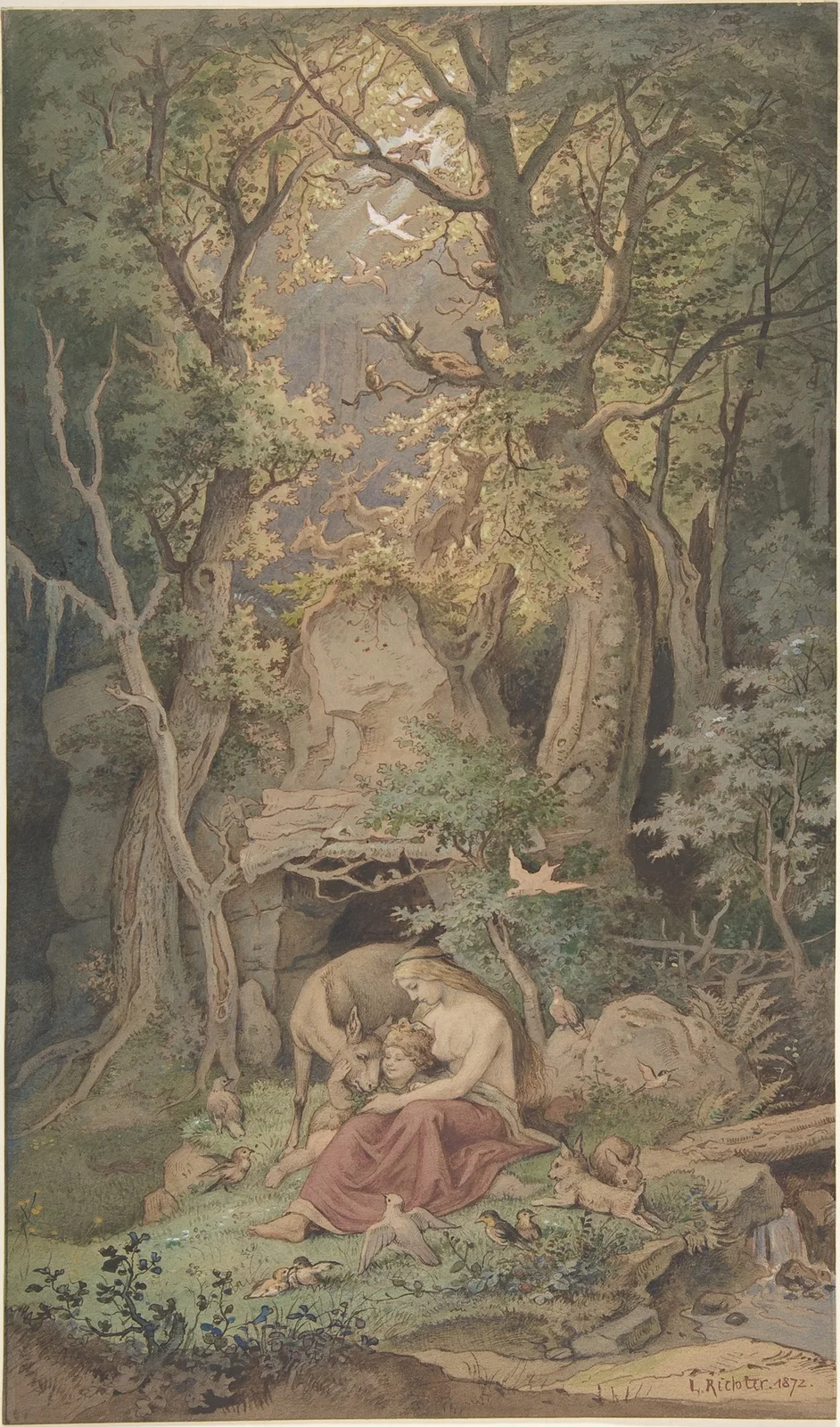Genoveva av Adrian Ludwig Richter