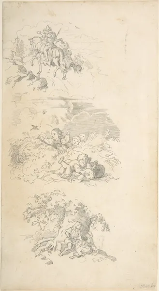 Three Designs for Book Illustrations av Adrian Ludwig Richter