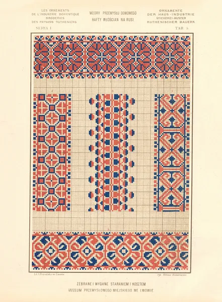 Les ornements de l’industrie domestique – Broderies des paysans Rutheniens vol.2 Pl.05 av Ludwik Wierzbicki