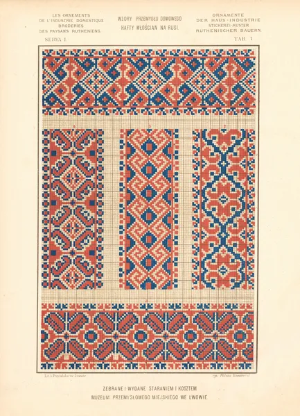 Les ornements de l’industrie domestique – Broderies des paysans Rutheniens vol.2 Pl.07 av Ludwik Wierzbicki