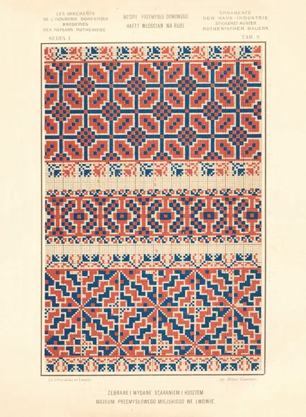 Les ornements de l’industrie domestique – Broderies des paysans Rutheniens vol.2 Pl.09 av Ludwik Wierzbicki