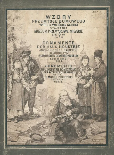 Les ornements de l’industrie domestique – Couvertures tissues et tapis des paysans Rutheniens Pl.01 av Ludwik Wierzbicki