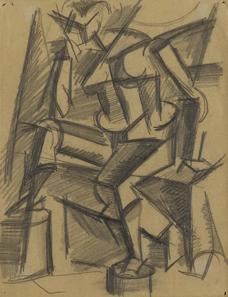 Untitled (Seated Nude), 1914 av Lyubov Popova