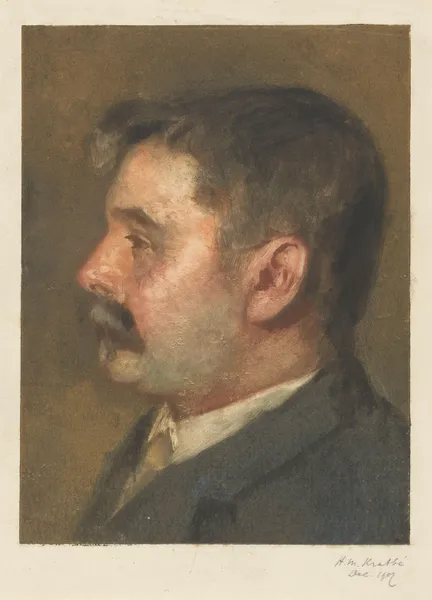 Portrait of a man av Hendrik Maarten Krabbé