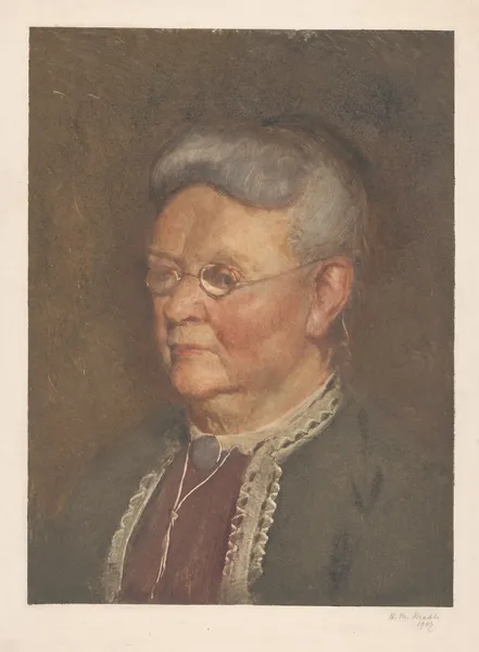 Portrait of an old lady av Hendrik Maarten Krabbé