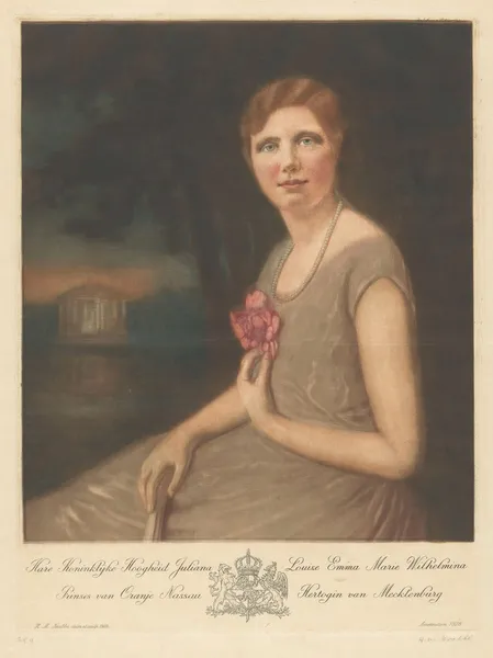 Portrait of Princess Juliana av Hendrik Maarten Krabbé