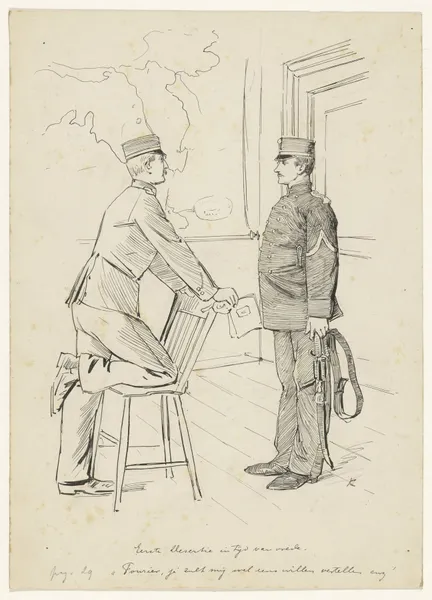 Twee militairen av Hendrik Maarten Krabbé