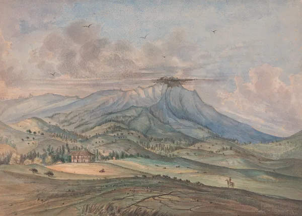 Foot of Tamel Pais (or Table Mountain) with Widow Reed’s Rancho near San Francisco Bay, Cala av James Madison Alden