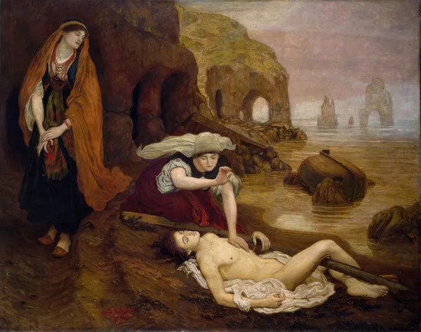 Finding Of Don Juan By Haidee av Ford Madox Brown