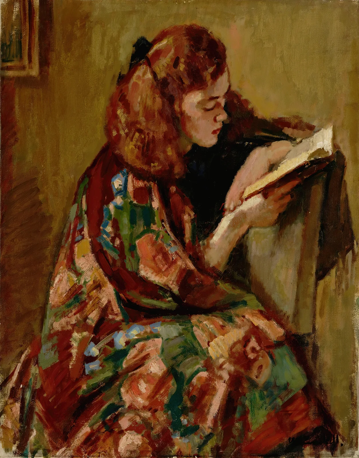 Girl Reading av Magnus Enckell