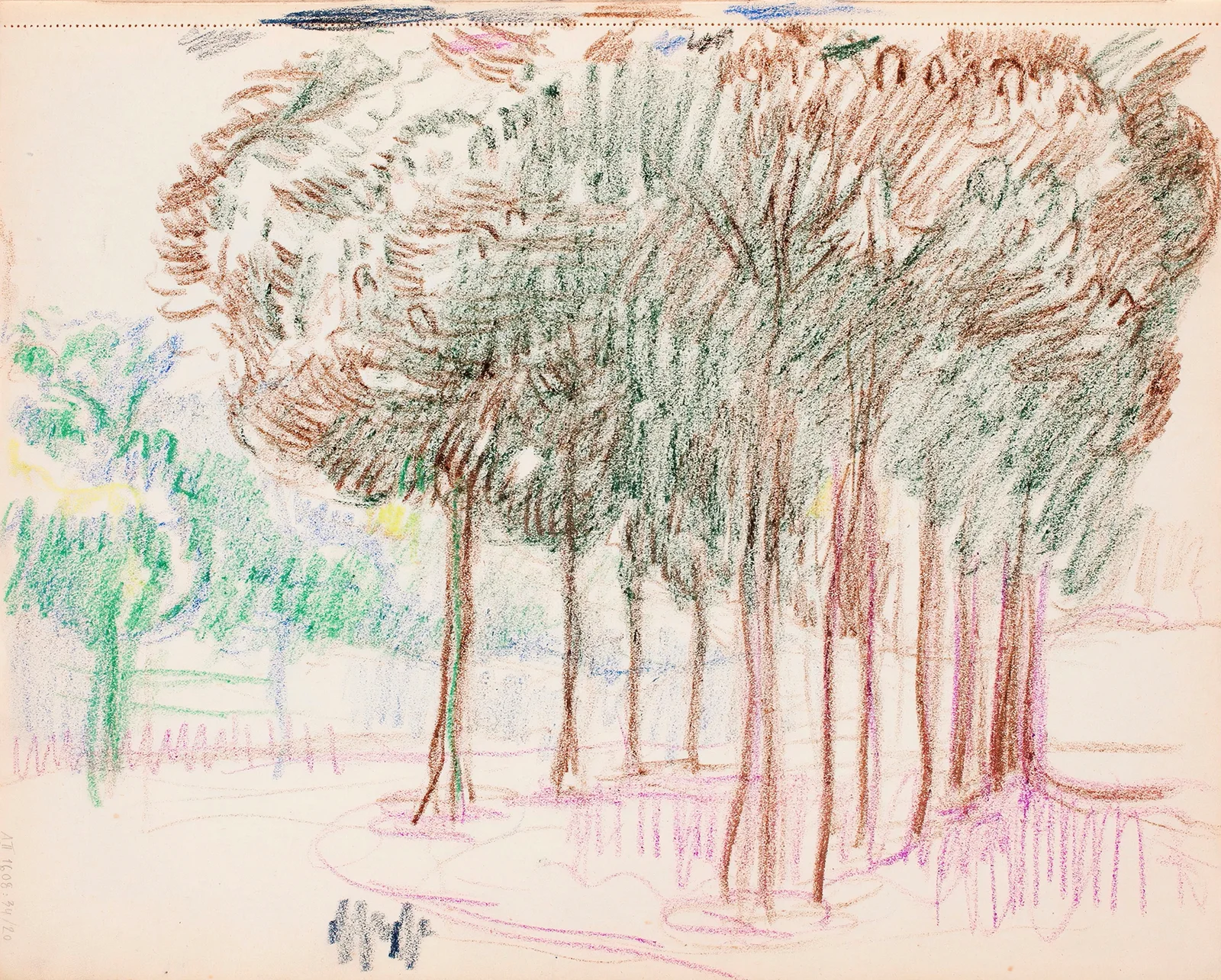 Maisema, puita, 1910 – nr 1 av Magnus Enckell