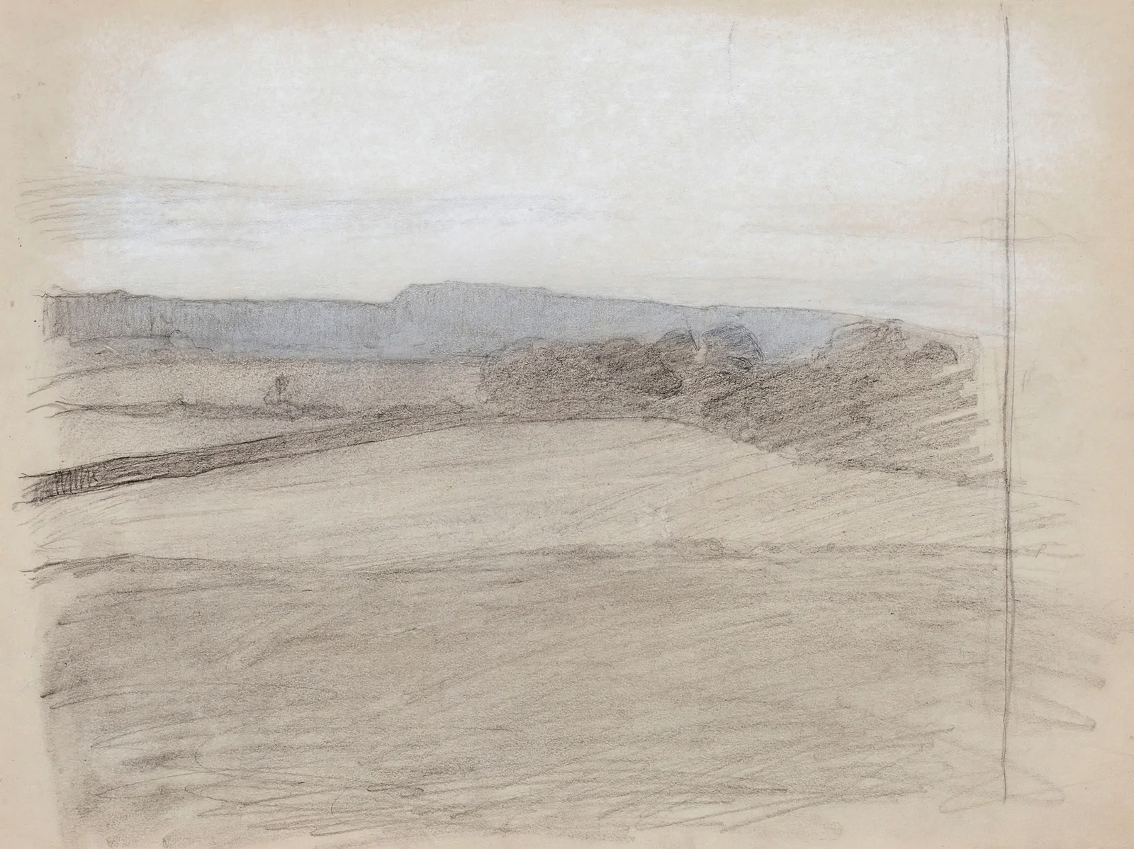 Maisemaluonnos av Magnus Enckell