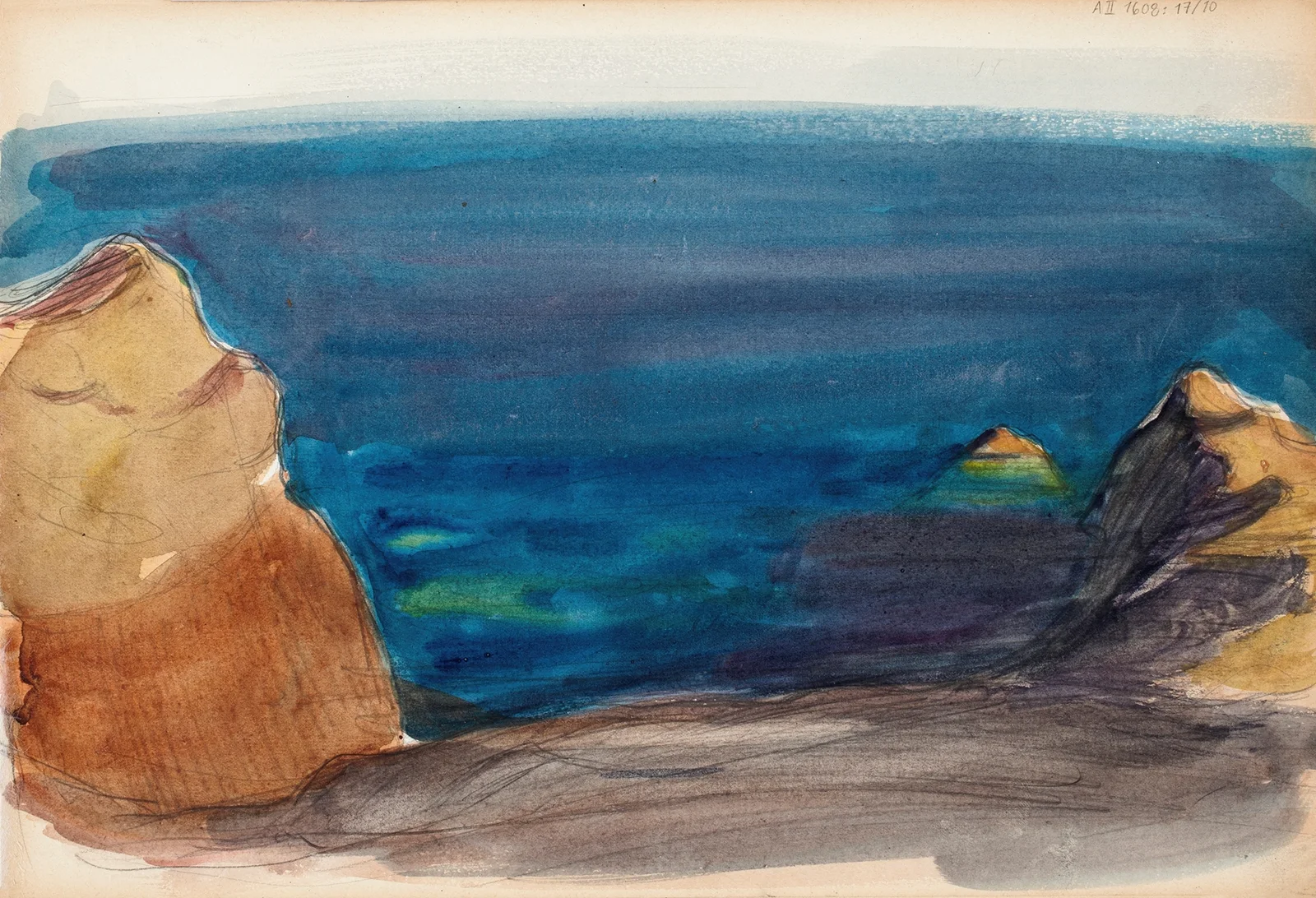 Rantamaisema, luonnos av Magnus Enckell