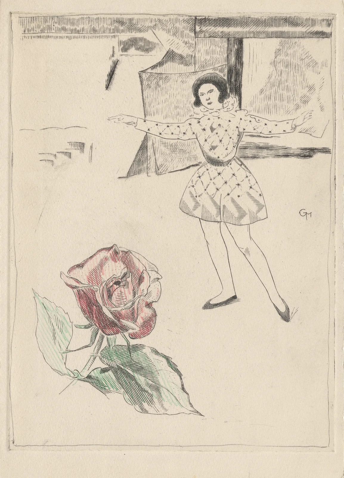 Danseuse à la rose av Marc Gonthier