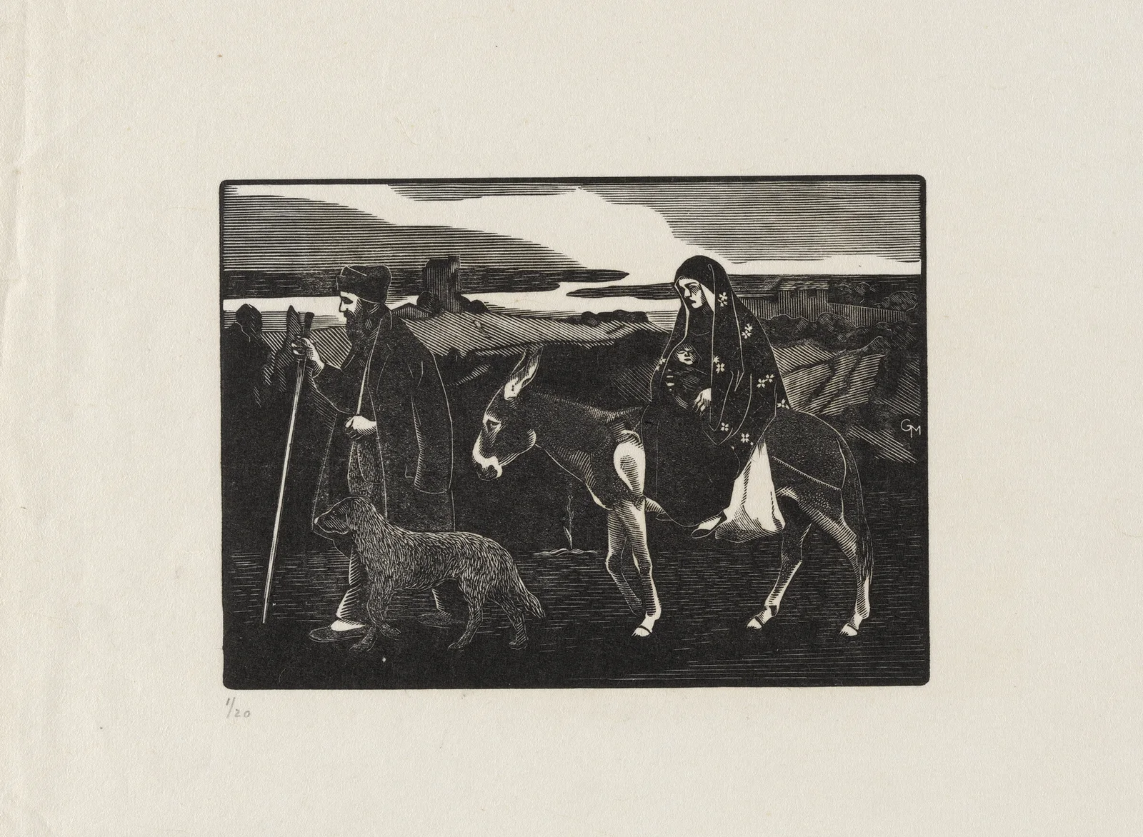 Fuite en Egypte (avec chien) (1942_1920-1954) av Marc Gonthier