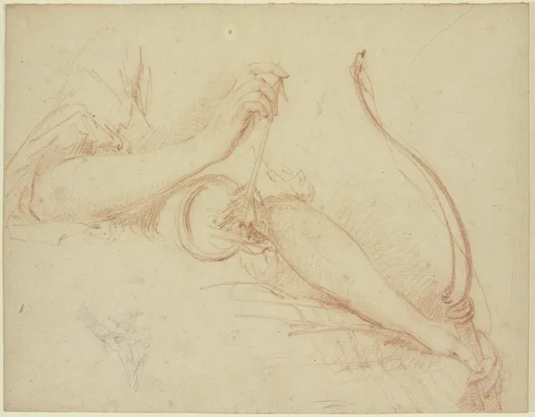 Armstudie mit Pfeil und Bogen av Jean-Marc Nattier