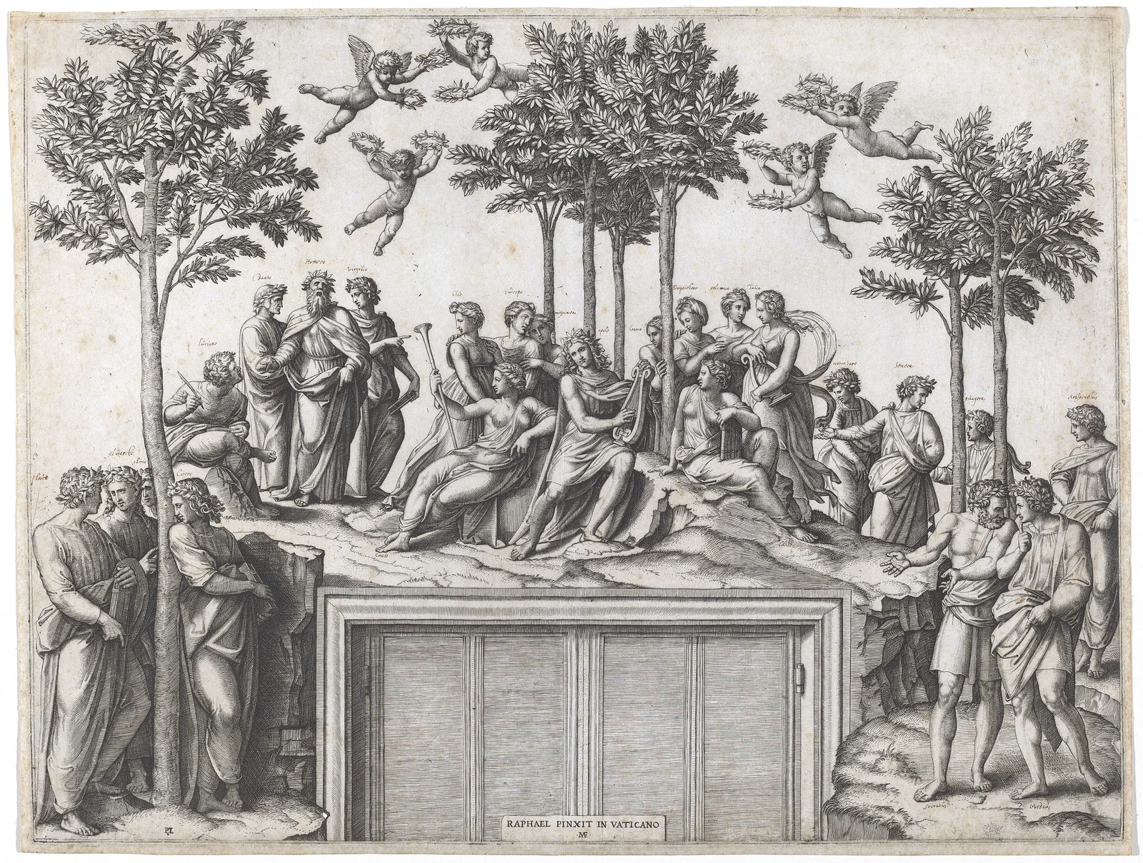 Parnassus av Marcantonio Raimondi