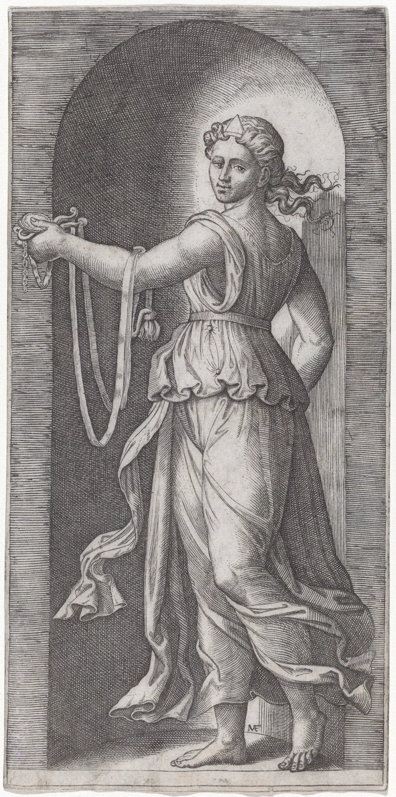 Temperance av Marcantonio Raimondi