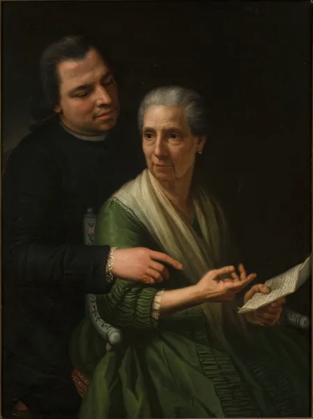 Portrait of Marcello Bacciarelli’s mother and brother av Marcello Bacciarelli
