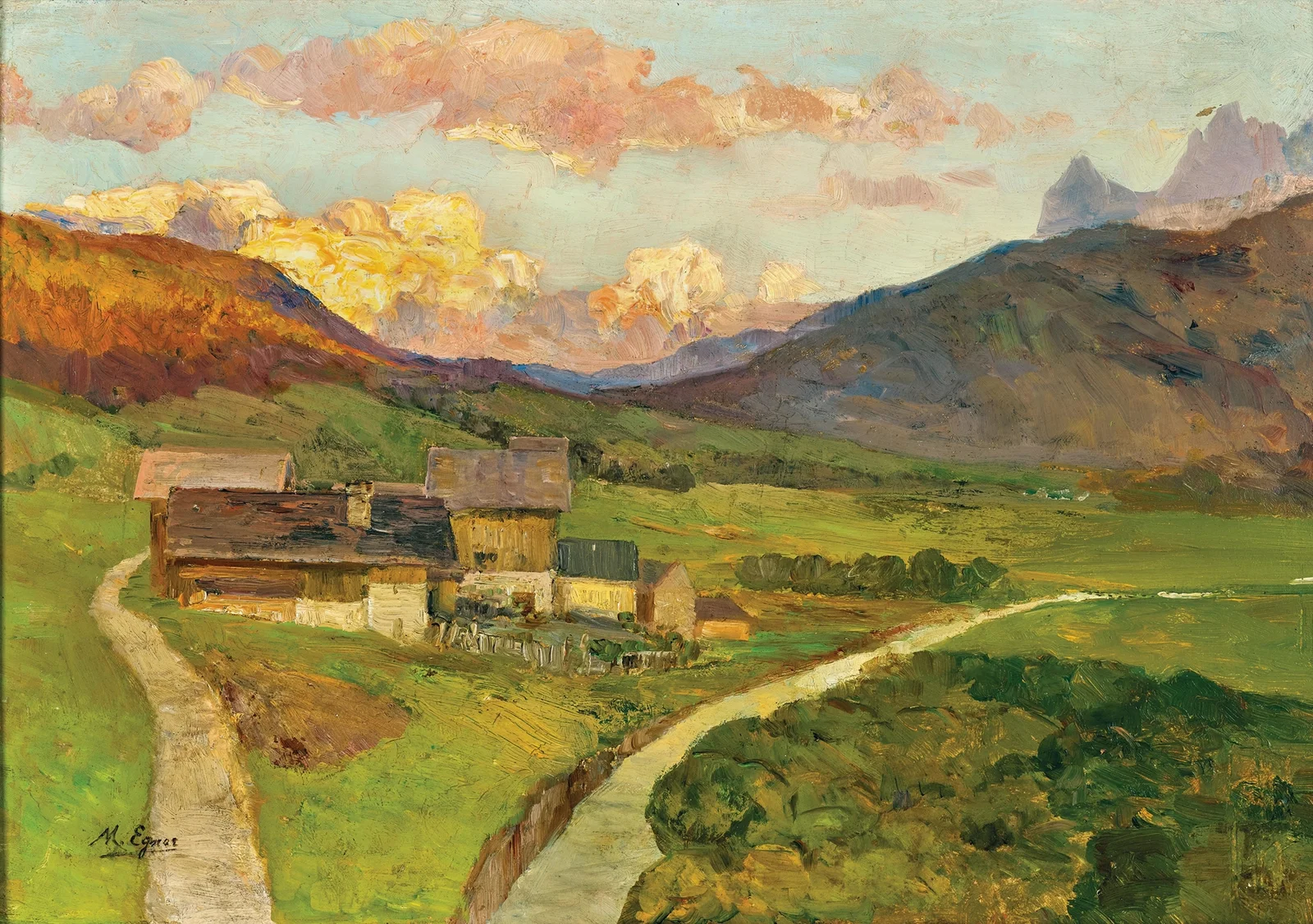 Abend im Sextenthal (Kreuzbergsattl) av Marie Egner