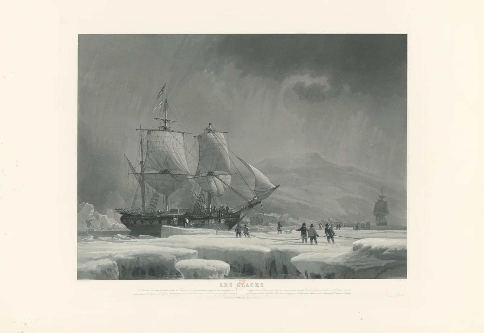 Les Glaces (after Morel-Fatio) av Jean-Pierre-Marie Jazet