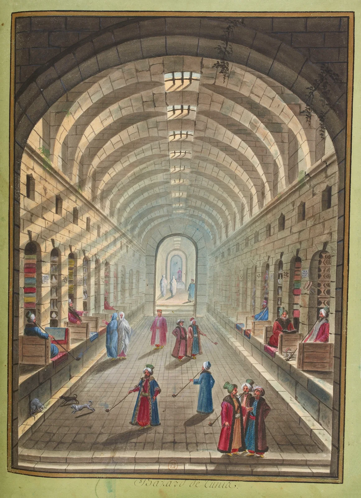 Bazard (bazar) de Tunis av François-Marie Rosset