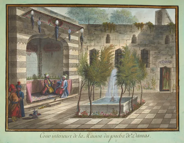 Cour intérieure de la Maison du Pacha de Damas av François-Marie Rosset