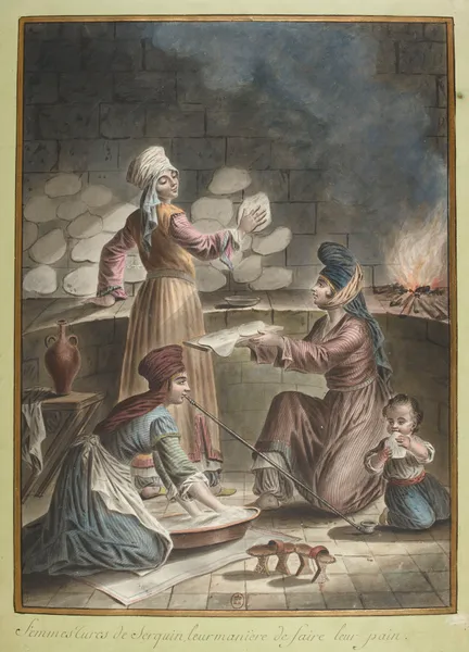 Femmes Turcs (turques) de Serquin, leur manière de faire leur pain av François-Marie Rosset