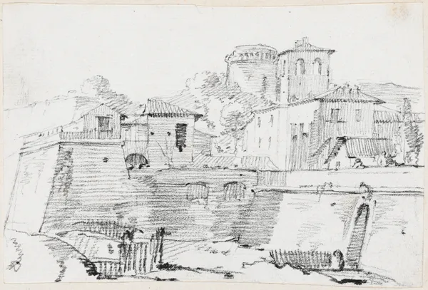 A Fortified Town in Italy av Joseph-Marie Vien