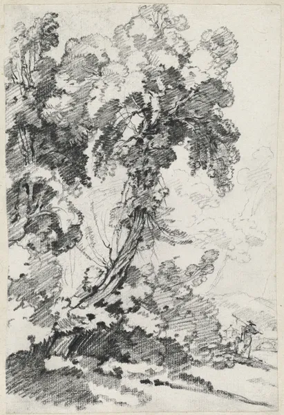 A Towering Tree with Travelers av Joseph-Marie Vien
