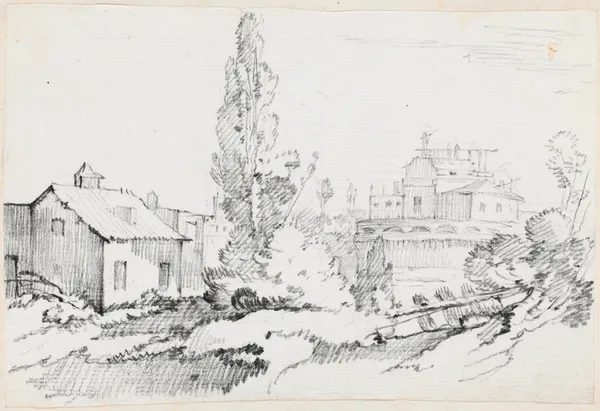Castel Sant’Angelo from the Northwest av Joseph-Marie Vien