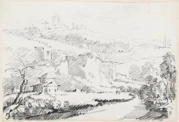 Landscape in the Alban Hills av Joseph-Marie Vien