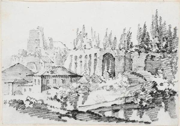 Ruins of the Imperial Palaces on the Palatine Hill av Joseph-Marie Vien