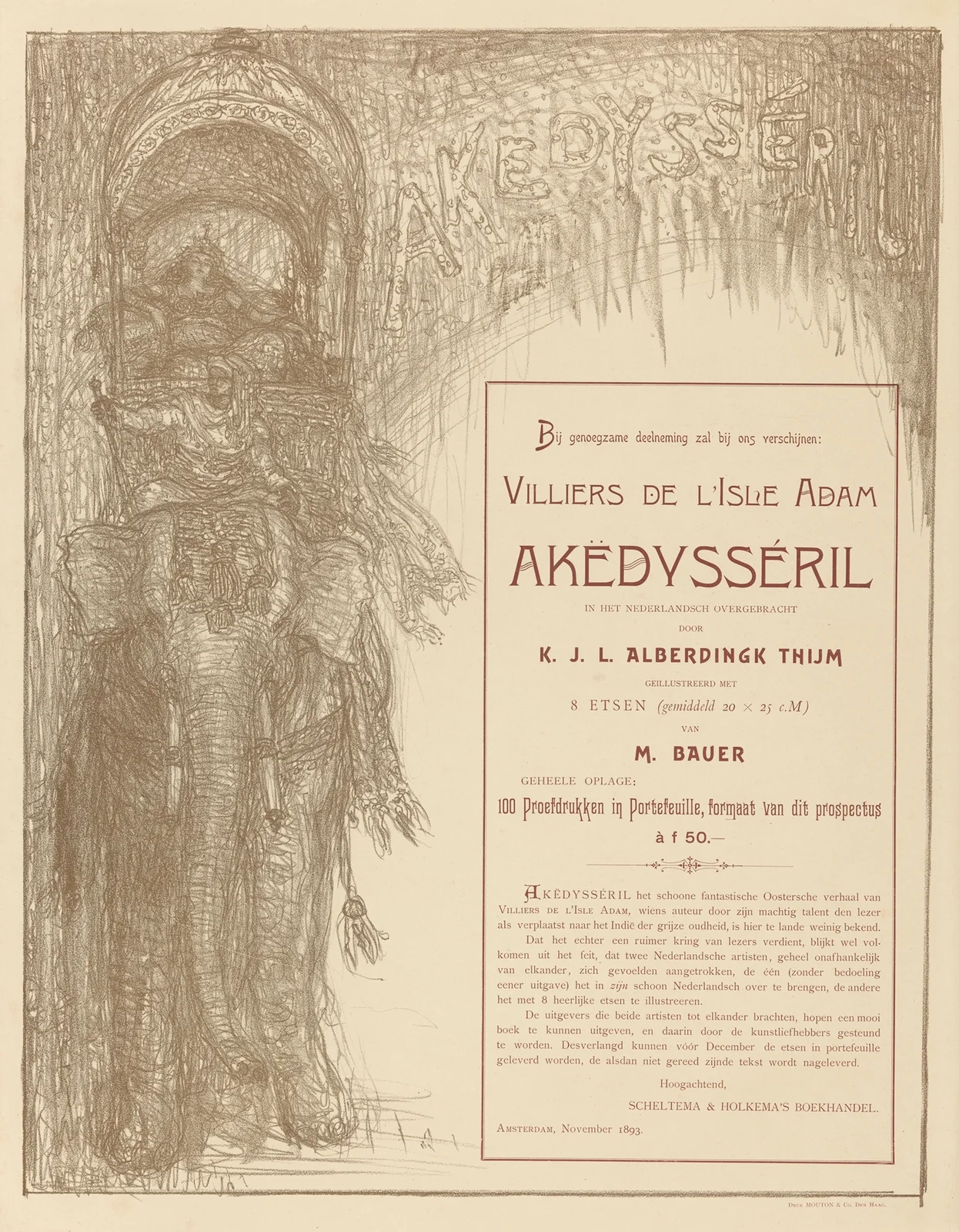 Affiche voor Akëdysséril av Marius Bauer