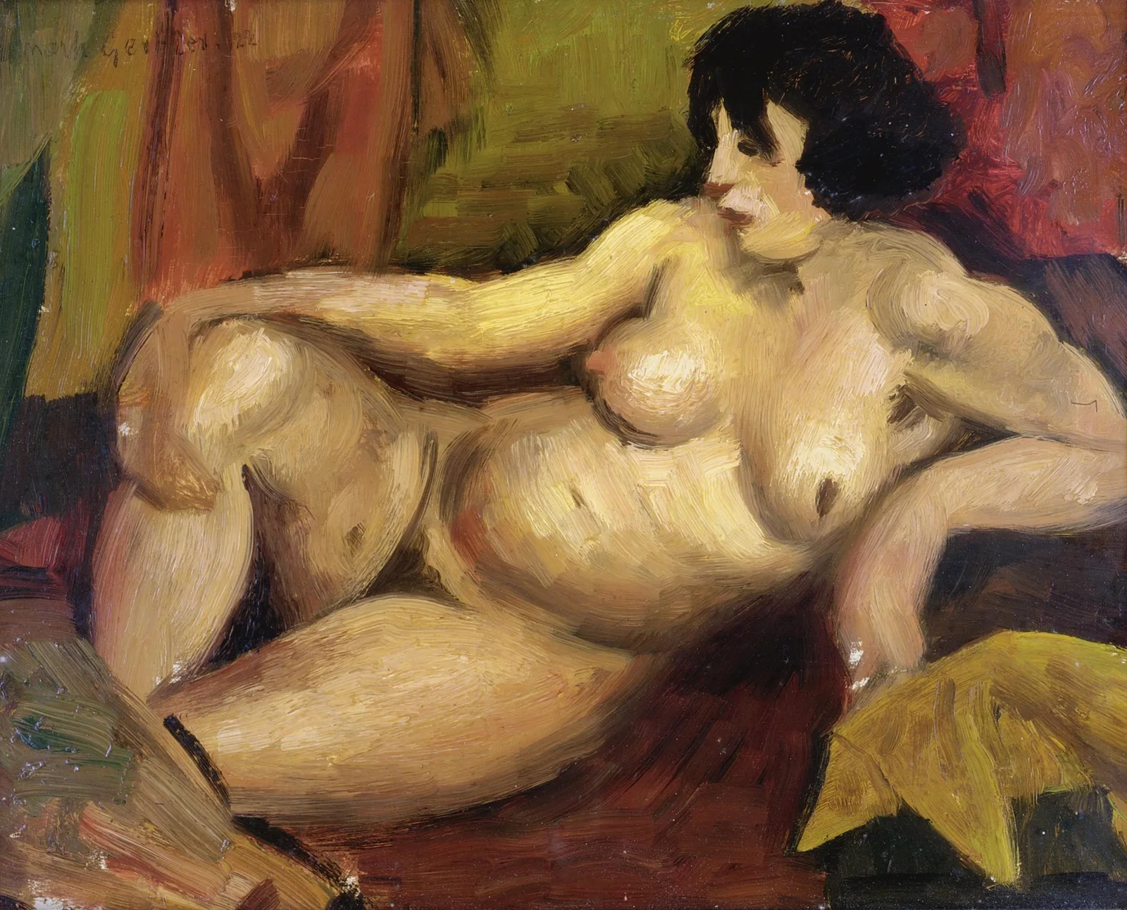 Reclining nude av Mark Gertler